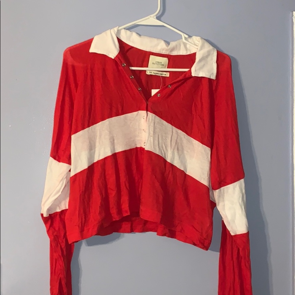 Urban Outfitters striped, collared long sleeve